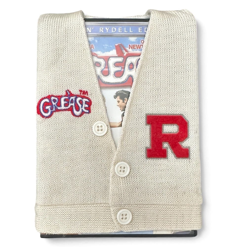 Grease DVD Rockin' Rydell Edition Knit Cardigan Sweater Sleeve John Travolta